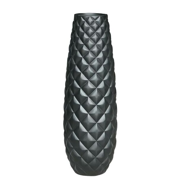 Groe Pflanzvase aus Polystone - modern - schwarz matt - Redota