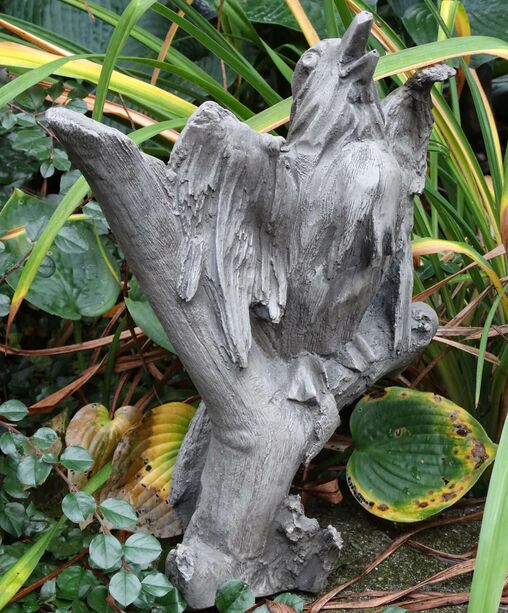 Moderne Gartenfigur Amsel aus Steinguss - Aserion