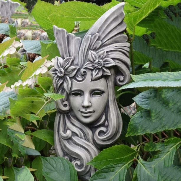 Moderne venezianische Maske als Gartenfigur inkl. Stnder - Levante