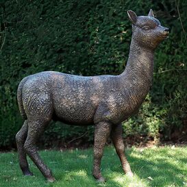 Alpaka Bronze Tierskulptur in Lebensgre fr den Garten...