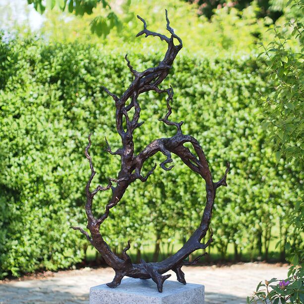 Abstrakte Kunstfigur aus Bronze - Verwachsener Zweig - Arikon
