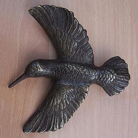 Fliegender Bronze Vogel als Trklopfer fr die Wand -...