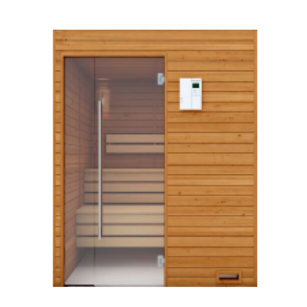 Finnische Heim Sauna aus Holz mit Glastür für 2 bis 4 Personen - Tarjous