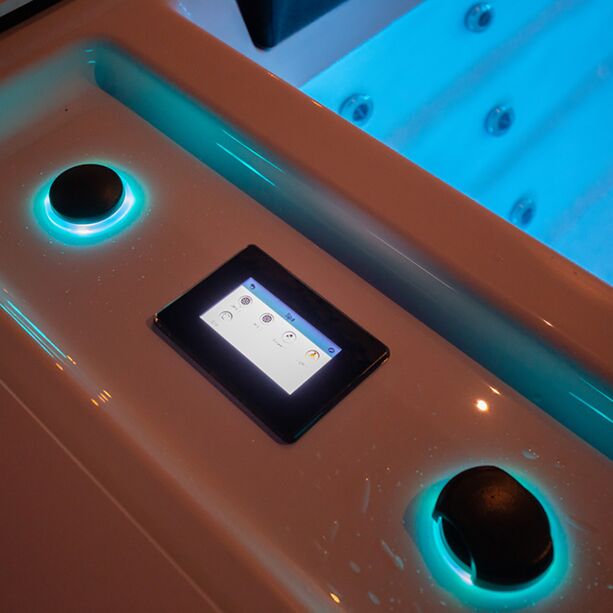 Moderner Luxus Whirlpool mit 4 Plätzen aus HPL und Acryl - Onuris