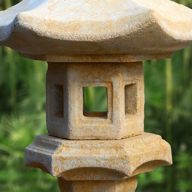 Japanische Garten Stein Lampe - Hiragana / Sand