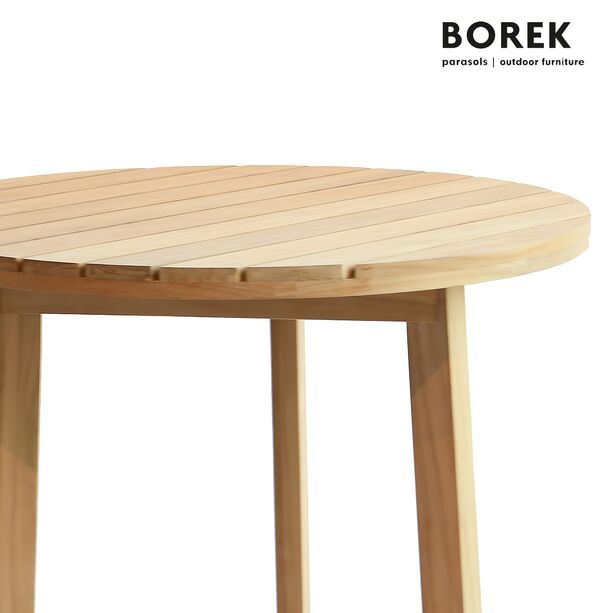 Hoher Teak Holztisch von Borek fr den Garten - rund - Limone Gartentisch