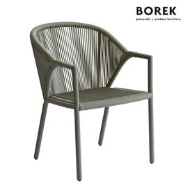 Wetterfester Borek Gartenstuhl in grau aus Aluminium  -...
