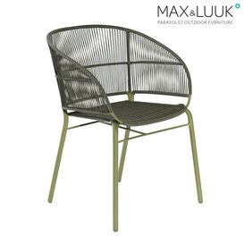 Max & Luuk Gartenstuhl aus Aluminium und Geflecht -...