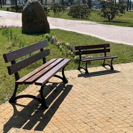 Park- und Gartenbank aus Holz und Gusseisen - Tora