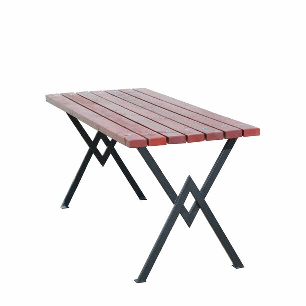 Moderner Gartentisch aus Holz und Metall - Arni