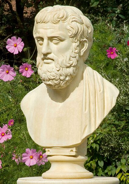 Aristoteles - Gartenbüste aus Stein