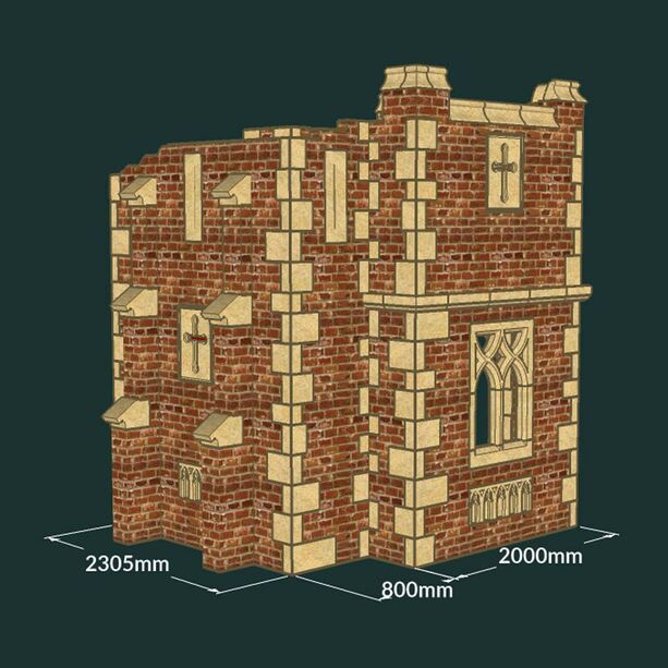 Antiker XXL Tower aus Stein mit Treppe & Plattform - Towerwell House