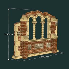 Ruinen Mauer mit Putten & korinthischem Fenster - Dunfero...