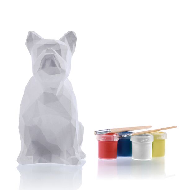 Moderne Bulldogge - Gipsskulptur zum Bemalen mit Farbe - Benno