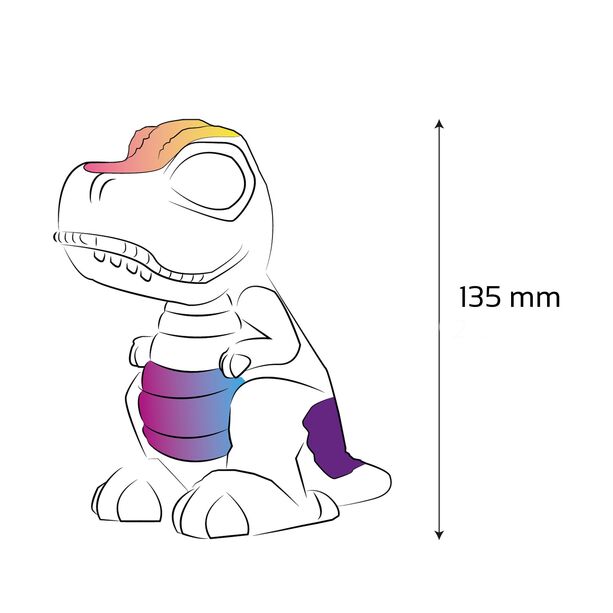 Lustige Dino Kinderfigur aus Gips zum Bemalen - Raffi