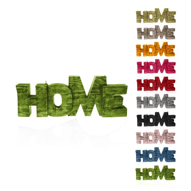 Grne Dekokerze - Home Schild- gro & vegan - Home Light