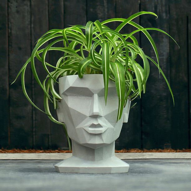 Moderner Frauen Kopf Pflanztopf aus Beton - Aphrodite Design - Morahby