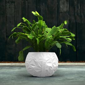 Kugelf�rmiger Beton �bertopf f�r Pflanzen - modern - Kahlo / 27,3x34,6x34,5cm (HxBxT) / ohne Farbe