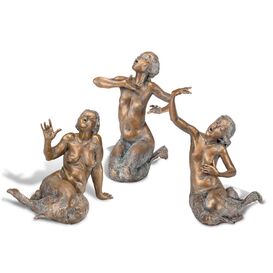 Singende Meerjungfrauen aus Bronze im Set in limitierter...