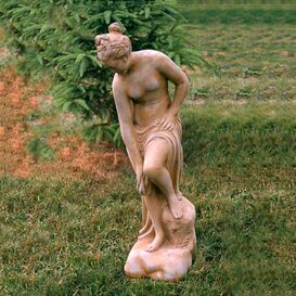 Badende Venus - exklusive Gartenskulptur aus Steinguss -...