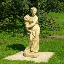 Kunstvolle Frauenskulptur aus Steinguss - Venus mit dem...