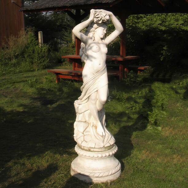 Anmutige Gartenfigur aus Steinguss - Frauen Aktskulptur - Beatrica