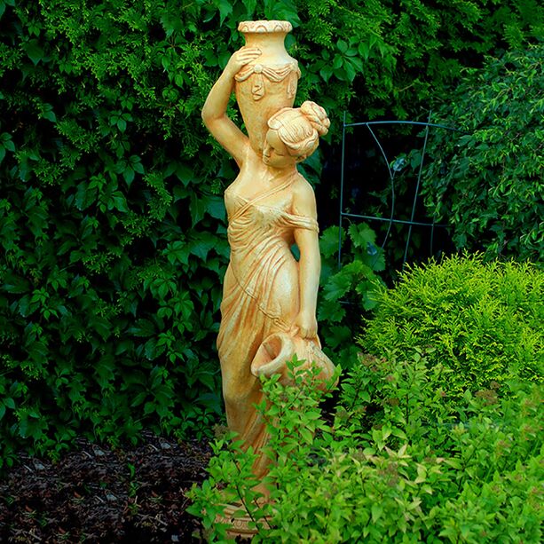 Detailreiche Steinguss Frauenstatue mit Krgen fr die Gartengestaltung - Viola