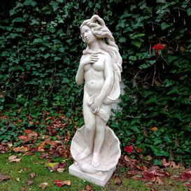 Detailreiche Frauen Aktskulptur mit langem Haar - Geburt...