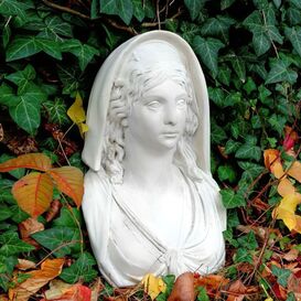 Dekorative Frauen Büste aus Steinguss für den Garten -...