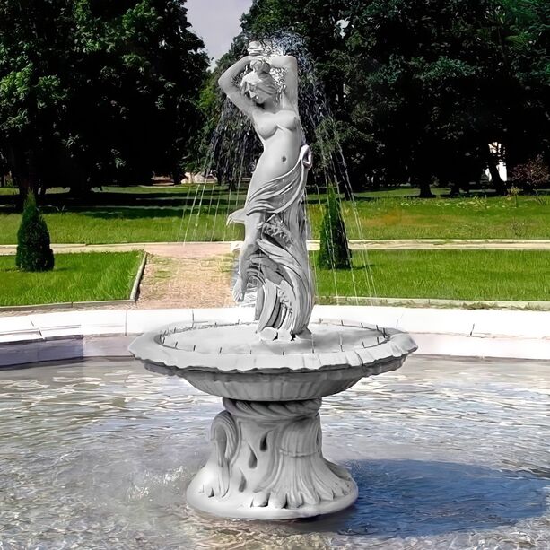 Steinguss Garten Fontäne mit einzigartiger Frauen Springbrunnen Skulptur - Franca