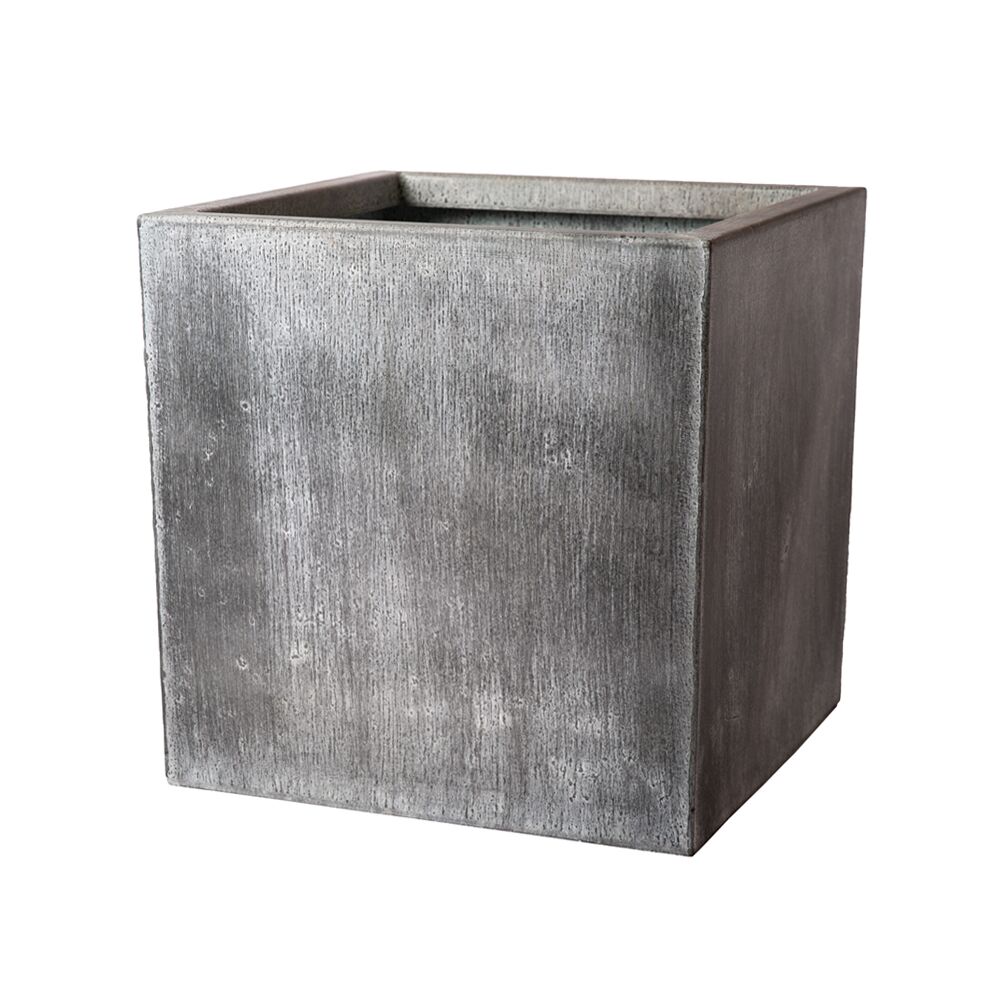 Eleganter Pflanztopf aus Metall - rechteckig - gro - Necrona Grimo