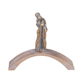 Romantische Bronze Paarfigur - Umarmung auf der Brcke -...