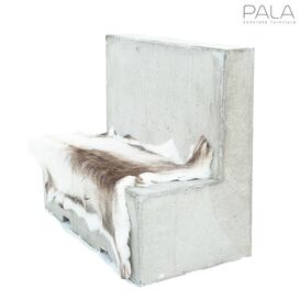 Outdoor Betonbank f�r G�rten, Parkanlagen und St�dte - Elino / ohne Sitzfl�che aus Holz