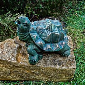 Schildkrten Wasserspeier aus Steinguss fr die...