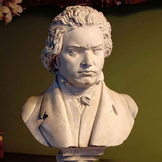 Stilvolle Büste aus Steinguss von Ludwig van Beethoven - Ludwig