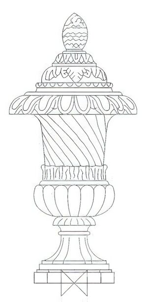 Gartenurne aus Stein - Hadrian / Terrakotta