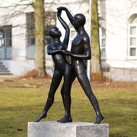 Moderne Bronze Gartenskulptur - Der Tanz