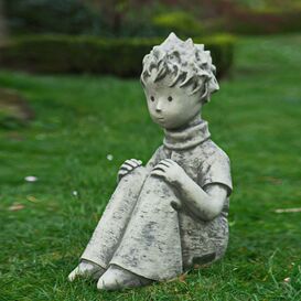 Sitzende Prinzen Figur fr den Garten aus...