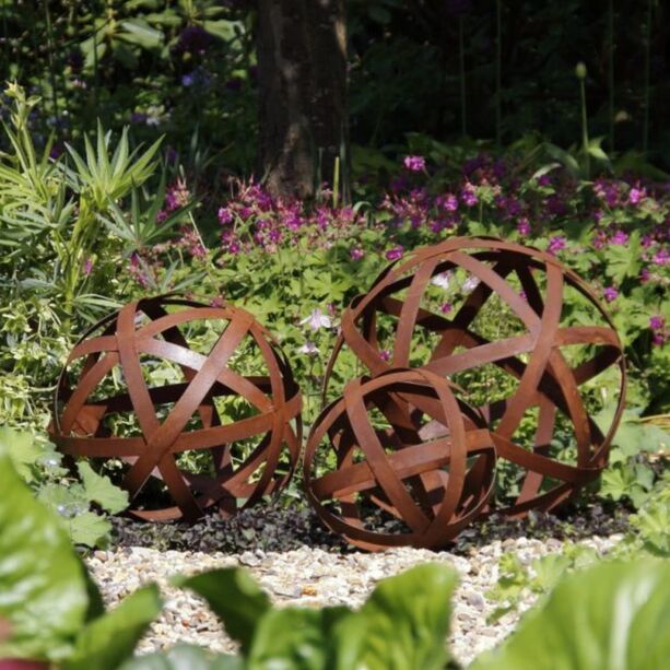 Dekorative Kugel fr den Garten aus Rost Metall - Florenze