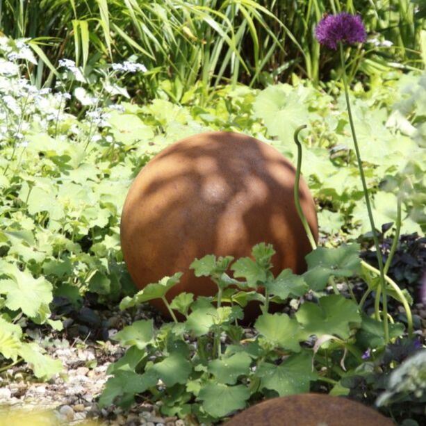 Garten Kugel aus Rost Metall zur Dekoration - Leano