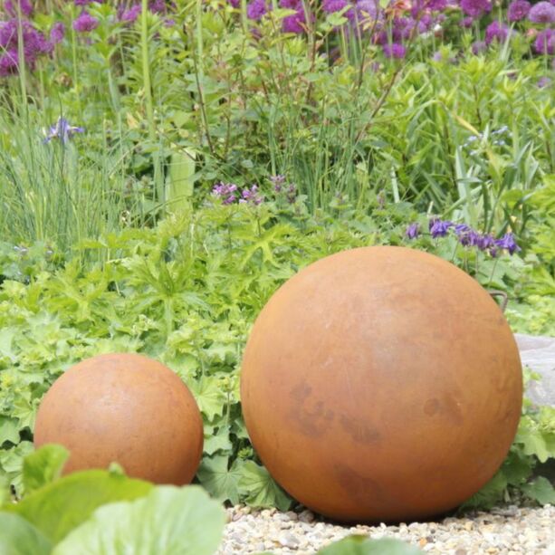 Garten Kugel aus Rost Metall - Leano