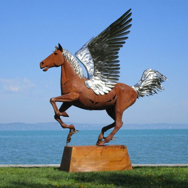 Edle Pegasus Figur aus wetterfestem Stahl - Pegaz