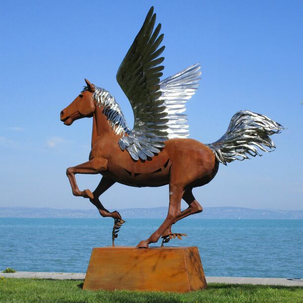 Edle Pegasus Figur aus wetterfestem Stahl - Pegaz