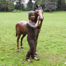 Groe Bronze Skulptur Pferd - Caletta
