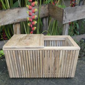 Pflanzbeh�lter aus recyceltem Teak mit Sitzfl�che &ndash;...