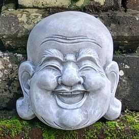 Lachende Buddha - Maske aus Steinguss - Mivan