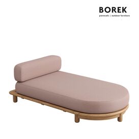 Stilvolle Outdoor Chaiselongue aus Teakholz von Borek - Bassano Chaiselongue