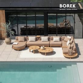 Loungeecke aus Teakholz mit wetterfesten Polstern f�r...