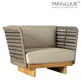 Stilvoller Loungesessel mit Flechtr�cken und...