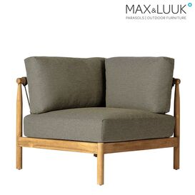 Grau gepolstertes Eckmodul f�r Gartenlounge - Valente...